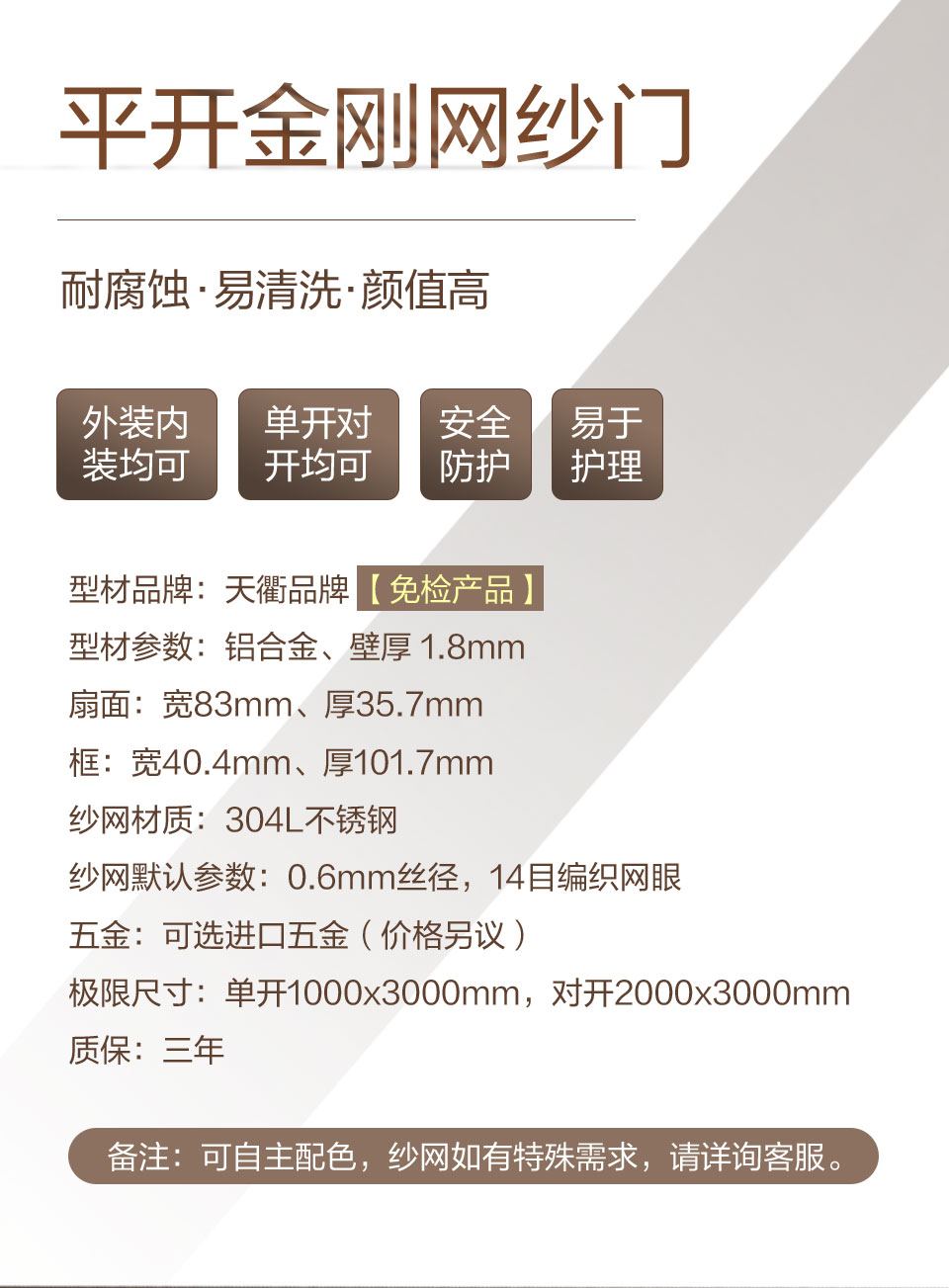 平开金刚网纱门(图2)